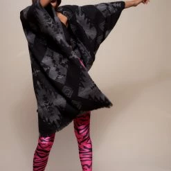 SpiritHoods LLC Night Fox Fabric Poncho | Women's DAY TIME STYLE