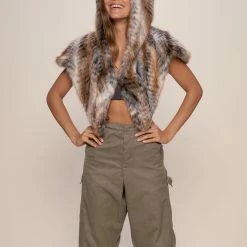 SpiritHoods LLC Red Tail Hawk Faux Fur Shawl | Women's
