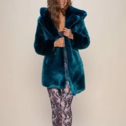 SpiritHoods LLC Royal Wolf Luxe Classic Faux Fur Coat | Women's NIGHT TIME STYLE