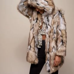 SpiritHoods LLC Wolverine Hooded Faux Fur Coat | Women's 13 SpiritHoods LLC Wolverine Hooded Faux Fur Coat | Women's