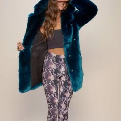 SpiritHoods LLC Royal Wolf Luxe Classic Faux Fur Coat | Women's NIGHT TIME STYLE