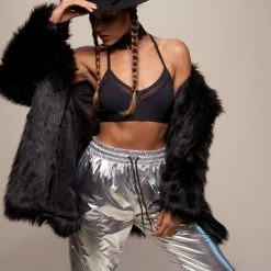 SpiritHoods LLC Black Wolf Classic Faux Fur Coat | Women's FESTIVAL 11 SpiritHoods LLC Black Wolf Classic Faux Fur Coat | Women's FESTIVAL