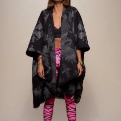 SpiritHoods LLC Night Fox Fabric Poncho | Women's DAY TIME STYLE