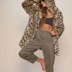 SpiritHoods LLC Classic Ocelot Luxe Faux Fur SpiritHood Coat