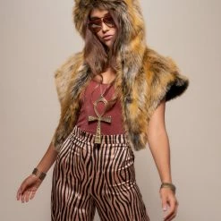 SpiritHoods LLC DAY TIME STYLE Red Wolf Faux Fur Shawl 12 SpiritHoods LLC DAY TIME STYLE Red Wolf Faux Fur Shawl