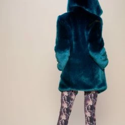 SpiritHoods LLC Royal Wolf Luxe Classic Faux Fur Coat | Women's NIGHT TIME STYLE