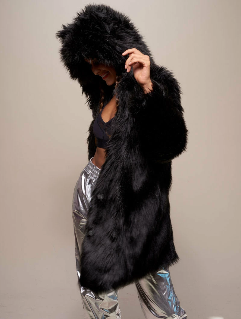 SpiritHoods LLC Black Wolf Classic Faux Fur Coat | Women's FESTIVAL 4 SpiritHoods LLC Black Wolf Classic Faux Fur Coat | Women's FESTIVAL