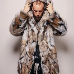 SpiritHoods LLC Wolverine Hooded Faux Fur Coat | Men's