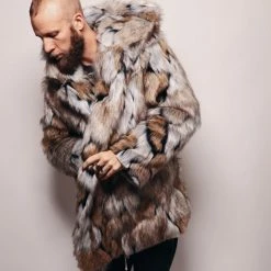 SpiritHoods LLC Wolverine Hooded Faux Fur Coat | Men's