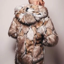 SpiritHoods LLC Wolverine Hooded Faux Fur Coat | Men's