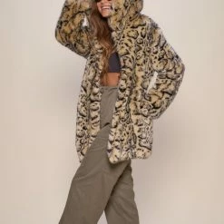 SpiritHoods LLC Classic Ocelot Luxe Faux Fur SpiritHood Coat