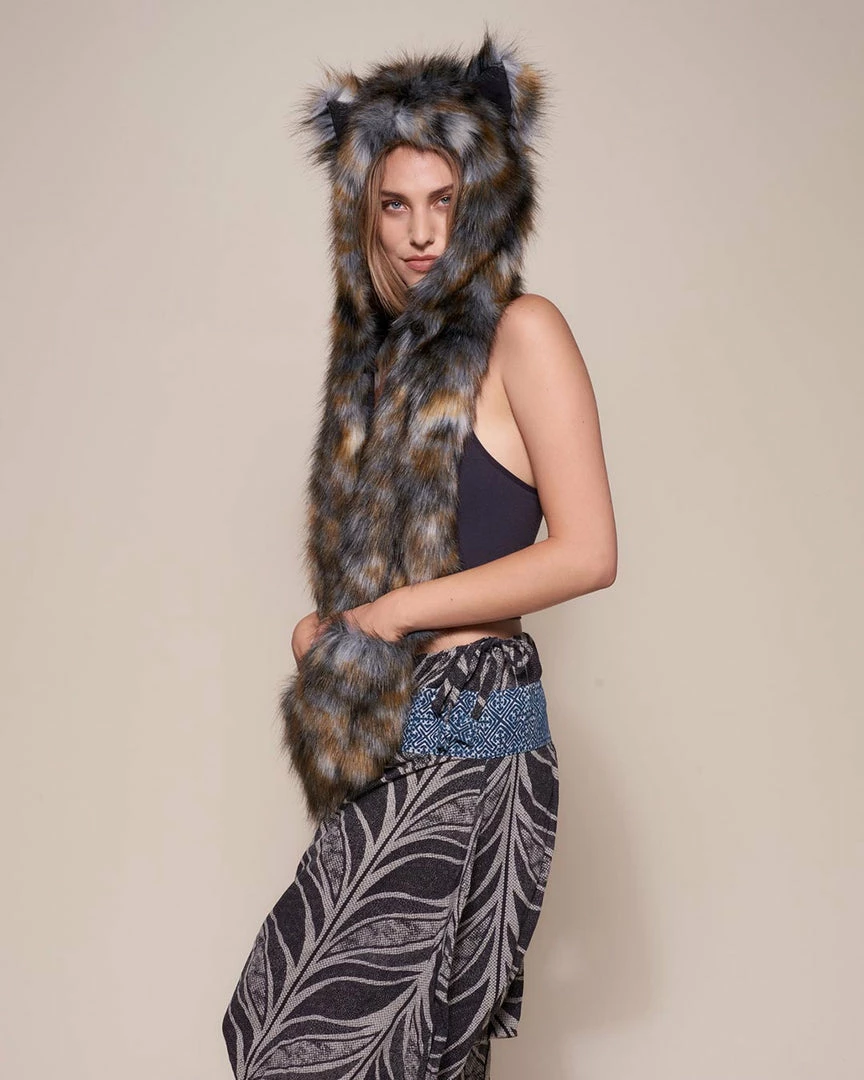 SpiritHoods LLC Brindle Wolf Collector Edition Faux Fur Hood 7 SpiritHoods LLC Brindle Wolf Collector Edition Faux Fur Hood