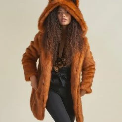 SpiritHoods LLC VIBRANT COLORS VAMP Wolf Artist Edition Faux Fur Coat | Women's 10 SpiritHoods LLC VIBRANT COLORS VAMP Wolf Artist Edition Faux Fur Coat | Women's