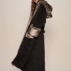 SpiritHoods LLC Grey Wolf Classic Faux Fur Robe | Women's CUDDLE TIME