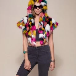 SpiritHoods LLC Rainbow Butterfly Hooded Faux Fur Shawl | Women's 16 SpiritHoods LLC Rainbow Butterfly Hooded Faux Fur Shawl | Women's