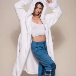 SpiritHoods Arctic Wolf Classic Faux Fur Robe | Women's