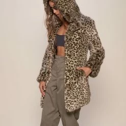 SpiritHoods LLC Forest Leopard Luxe Classic Faux Fur Coat | Women's 11 SpiritHoods LLC Forest Leopard Luxe Classic Faux Fur Coat | Women's