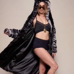 SpiritHoods LLC Tiger Classic Faux Fur Style Robe | Women's NIGHT TIME STYLE