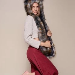 SpiritHoods LLC Brindle Wolf Collector Edition Faux Fur Hood 11 SpiritHoods LLC Brindle Wolf Collector Edition Faux Fur Hood