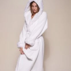 SpiritHoods Arctic Wolf Classic Faux Fur Robe | Women's