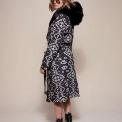 SpiritHoods LLC NIGHT TIME STYLE Santa Fe Wolf Classic Faux Fur Style Robe | Women's 12 SpiritHoods LLC NIGHT TIME STYLE Santa Fe Wolf Classic Faux Fur Style Robe | Women's