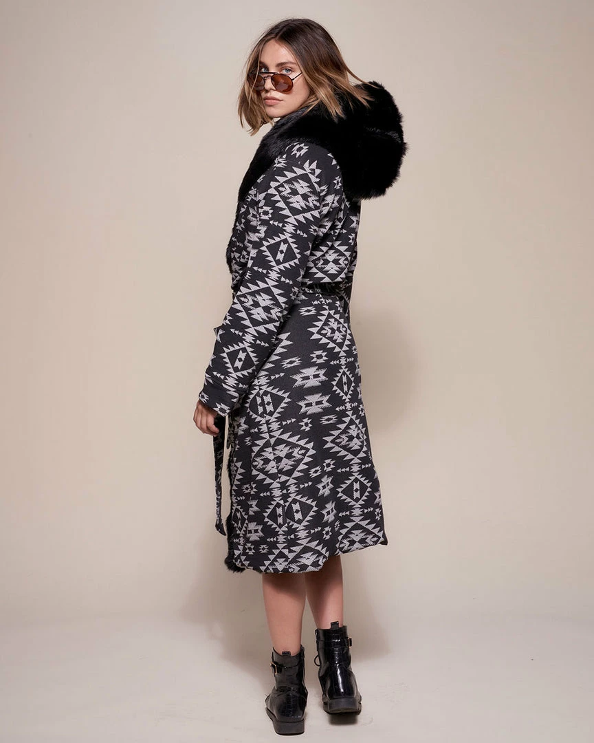 SpiritHoods LLC NIGHT TIME STYLE Santa Fe Wolf Classic Faux Fur Style Robe | Women's 4 SpiritHoods LLC NIGHT TIME STYLE Santa Fe Wolf Classic Faux Fur Style Robe | Women's