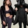 SpiritHoods LLC FESTIVAL SALE *Almost Purfect* Classic Black Panther Faux Fur Coat