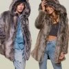 SpiritHoods LLC *Almost Purfect* Classic Grey Wolf Faux Fur Coat