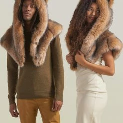 SpiritHoods LLC FESTIVAL SALE *Almost Purfect* Coyote Luxe Faux Fur Shawl