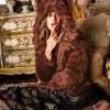 SpiritHoods LLC *Almost Purfect* Classic Red Velvet Wolf Faux Fur Coat