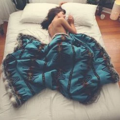 SpiritHoods LLC Grey Wolf Faux Fur Throw CUDDLE TIME