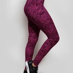 SpiritHoods LLC FESTIVAL SALE Pink Leopard Velvet Leggings | Women's