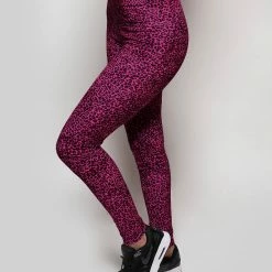 SpiritHoods LLC FESTIVAL SALE Pink Leopard Velvet Leggings | Women's
