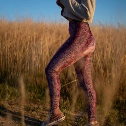 SpiritHoods LLC DAY TIME STYLE Pink Python High-Waisted Velvet Leggings | Women's