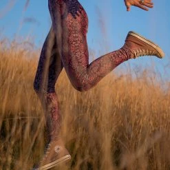 SpiritHoods LLC DAY TIME STYLE Pink Python High-Waisted Velvet Leggings | Women's