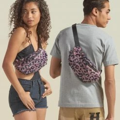 SpiritHoods LLC FESTIVAL Lavender Leopard ULTRA SOFT Faux Fur Fanny Pack