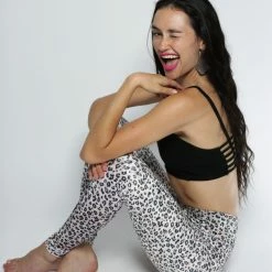 SpiritHoods LLC Spotted Blue Leopard Velvet Leggings | Women's 9 SpiritHoods LLC Spotted Blue Leopard Velvet Leggings | Women's