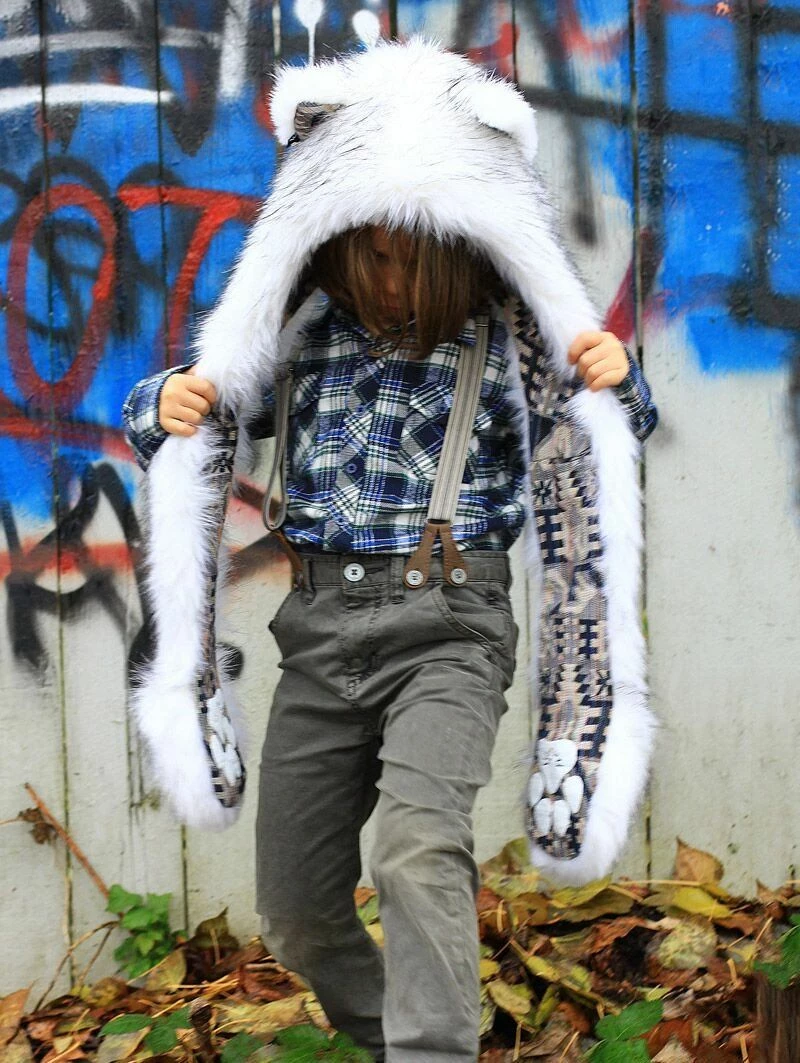 SpiritHoods LLC Kids Husky Faux Fur SpiritHood 2 SpiritHoods LLC Kids Husky Faux Fur SpiritHood