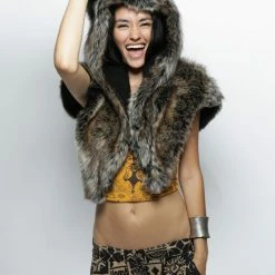 SpiritHoods LLC FESTIVAL Dire Wolf Faux Fur Shawl | Women's
