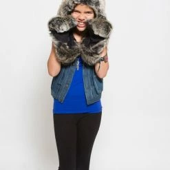 SpiritHoods LLC Kids Grey Wolf Faux Fur SpiritHood 10 SpiritHoods LLC Kids Grey Wolf Faux Fur SpiritHood