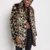 SpiritHoods LLC Leopard Collared Faux Fur Coat | Women's NIGHT TIME STYLE